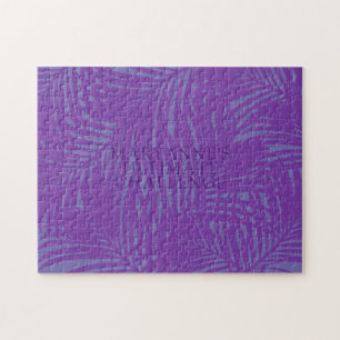 Orchid Lavender Purple Tropical Leaf Personalized Jigsaw Puzzle