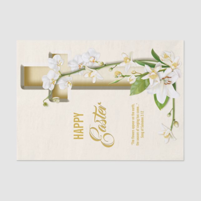 Orchid Lily Coss Tissue Paper (Front)
