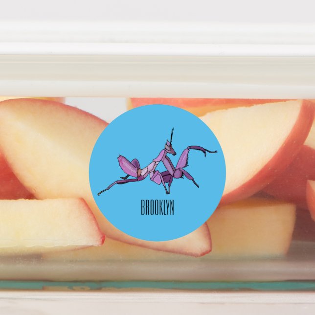 Orchid mantis cartoon illustration (Affixed)