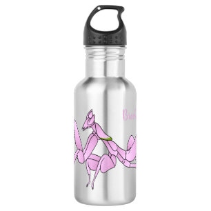 Orchid mantis cartoon illustration 532 ml water bottle