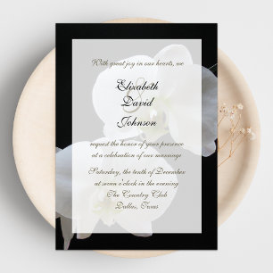 Orchid Marriage Reception Only Wedding Invitation