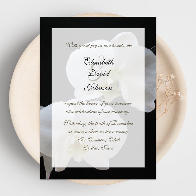 Orchid Marriage Reception Only Wedding Invitation (Creator Uploaded)