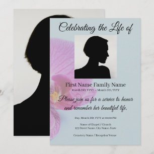 Orchid memorial invitation