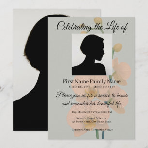 Orchid memorial invitation