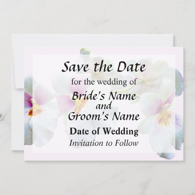 Orchid Miltoniopsis Florentine Save the Date (Front)