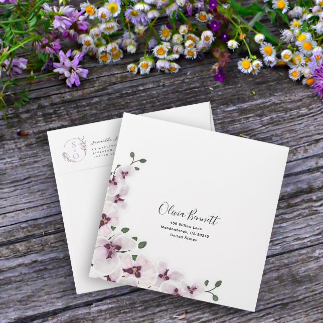 Orchid Minimalist Wedding Envelope (Creator Uploaded)