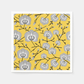 Orchid mustard pattern napkin