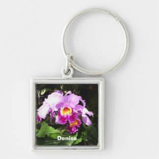 Orchid Name Keychain