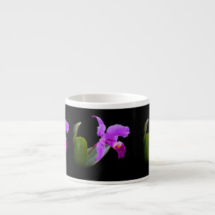 Orchid on Black Customisable Speciality Mug