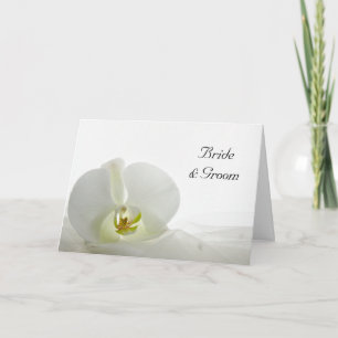 Orchid on White Wedding Invitation Card