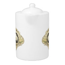 orchid ornament  teapot 