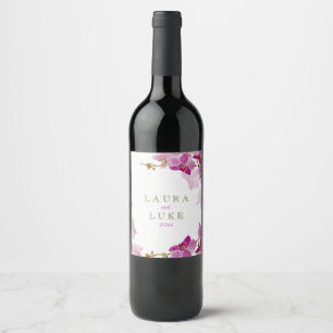 Orchid Paradise, Floral Wine Label