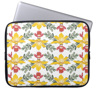 orchid pattern laptop sleeve
