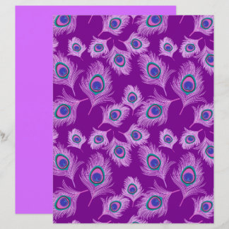 Orchid Peacock Feathers on Amethyst Purple
