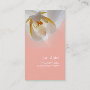 Orchid + pink chiffon business cards