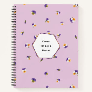 Orchid Pink Japanese Purple White Viola Floral Pat Notebook