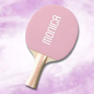 Orchid Pink Modern Name Trendy Minimalist Ping Pong Paddle