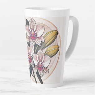 Orchid Plant Art Design  Latte Mug