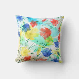 Orchid Poppy Peony Fashion Bouquet Cushion
