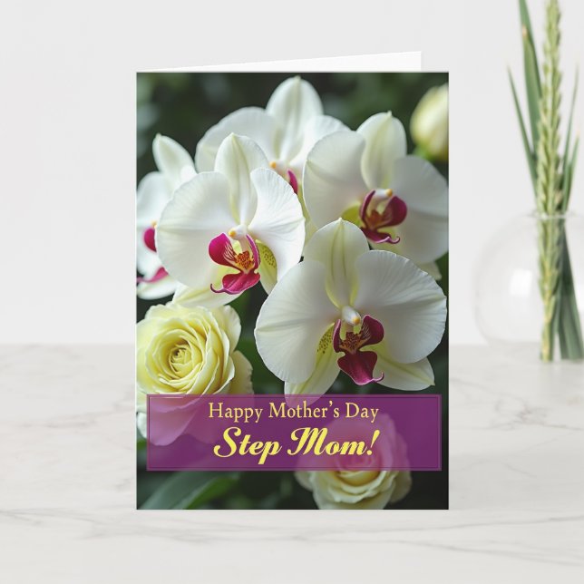 Orchid Portrait Message Card (Front)