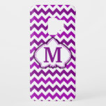 Orchid Purple Chevron Personalised Monogram Case-Mate Samsung Galaxy S9 Case<br><div class="desc">This trendy, girly design features a bright, colourful orchid - purple chevron pattern in two alternating shades of fuchsia / purple on a white background. It has a flower - shaped outlined space where you can add your monogram / initial in purple to personalise. It's a very pretty, chic, stylish...</div>