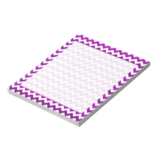 Orchid Purple Chevron White Notepad (Rotated)