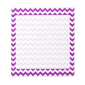 Orchid Purple Chevron White Notepad (Front)