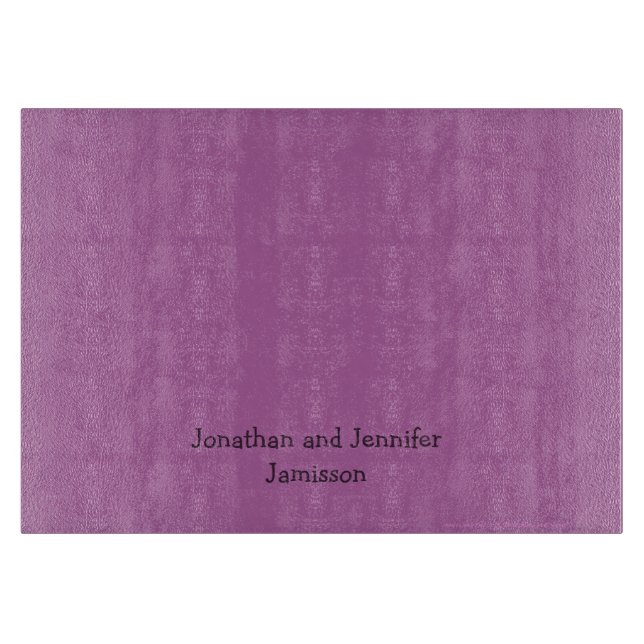 Orchid Purple Personalised Glass Cutting Board (Front)