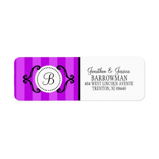 Orchid Purple Sweet Charming Striped Personalizedg (Front)