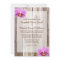 Orchid Rustic Barn Wood Wedding Invitations