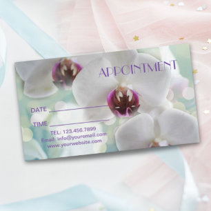 Orchid Salon SPA Massage Aromatherapy Appointment Card
