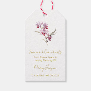 Orchid Seed Packet Funeral Gift Tags