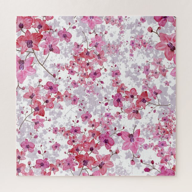 Orchid: singular red beauty. jigsaw puzzle (Vertical)