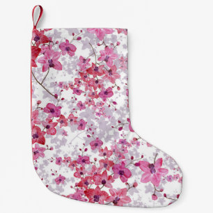 Orchid: singular red beauty. small christmas stocking