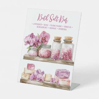 Orchid Spa Resort | Bath Salt Bar Pedestal Sign