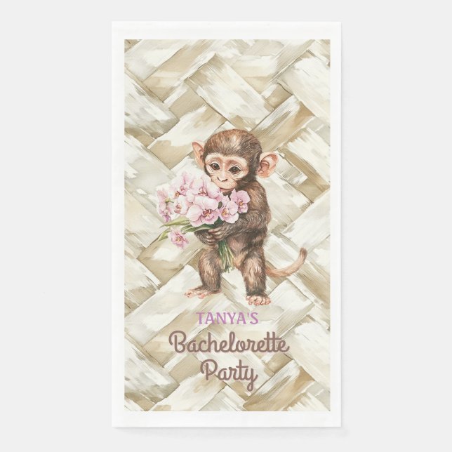 Orchid Spa Resort | Monkey Napkin (Front)