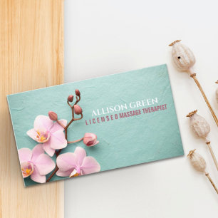 Orchid SPA Salon Aromatherapy Massage Therapist Business Card