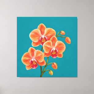 orchid spray painting canvas print