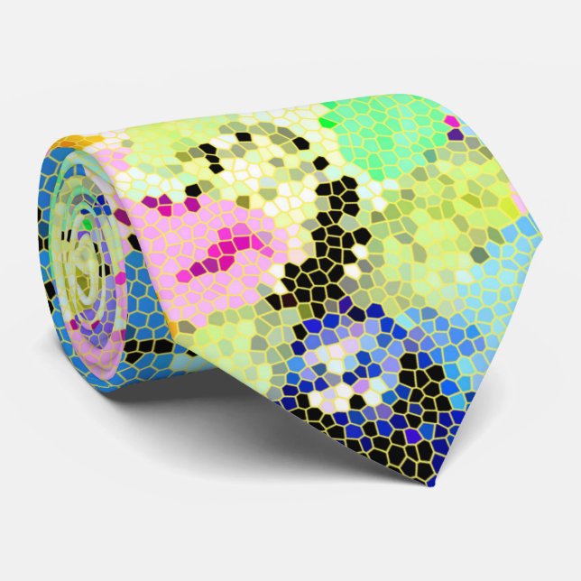 Orchid Stained Glass, Tie (Rolled)