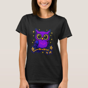 Orchid Stardust Owl Night Sky Wisdom for Kids Chil T-Shirt