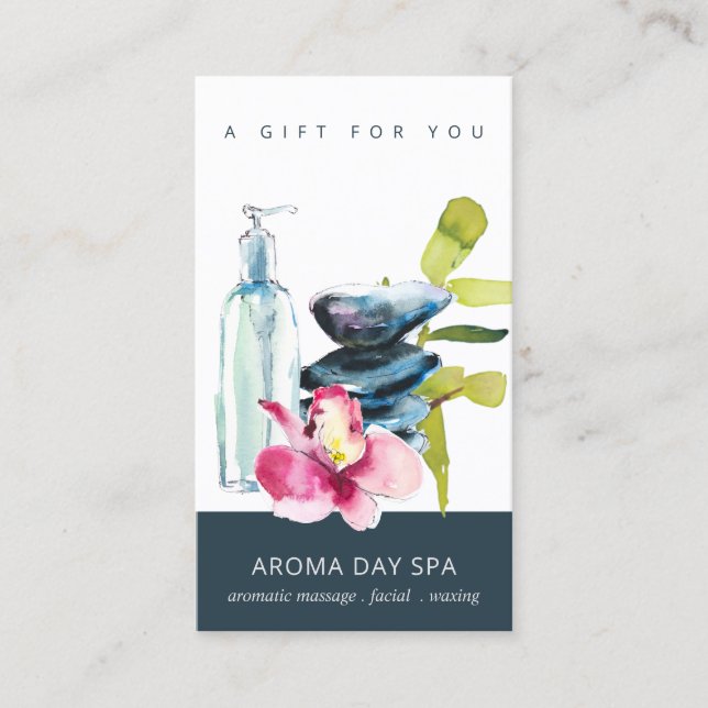 ORCHID STONE SPA MASSAGE THERAPY GIFT CERTIFICATE (Front)