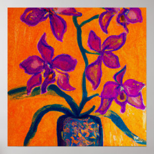 Orchid Study  - poster and digital print