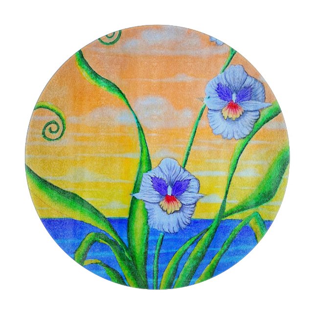 Orchid Sunset Cutting Board (Front)