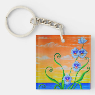 Orchid Sunset Key Ring