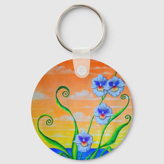 Orchid Sunset  Key Ring (Front)