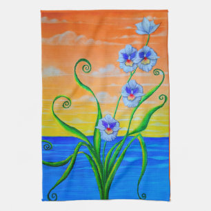 Orchid Sunset Tea Towel