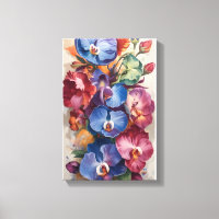 Orchid Symphony – Vibrant Floral Art in Rich Colou