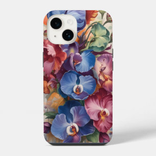 Orchid Symphony – Vibrant Floral Art in Rich Colou iPhone 14 Case