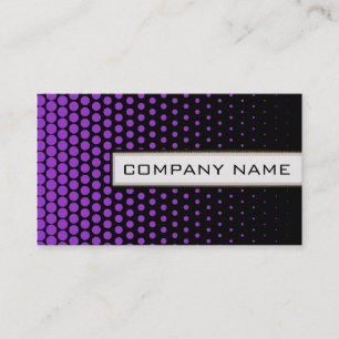 Orchid Techno Dots Elegant Modern Black Business Card