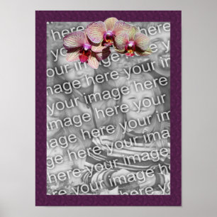 Orchid Trio Frame Add Your Photo Poster